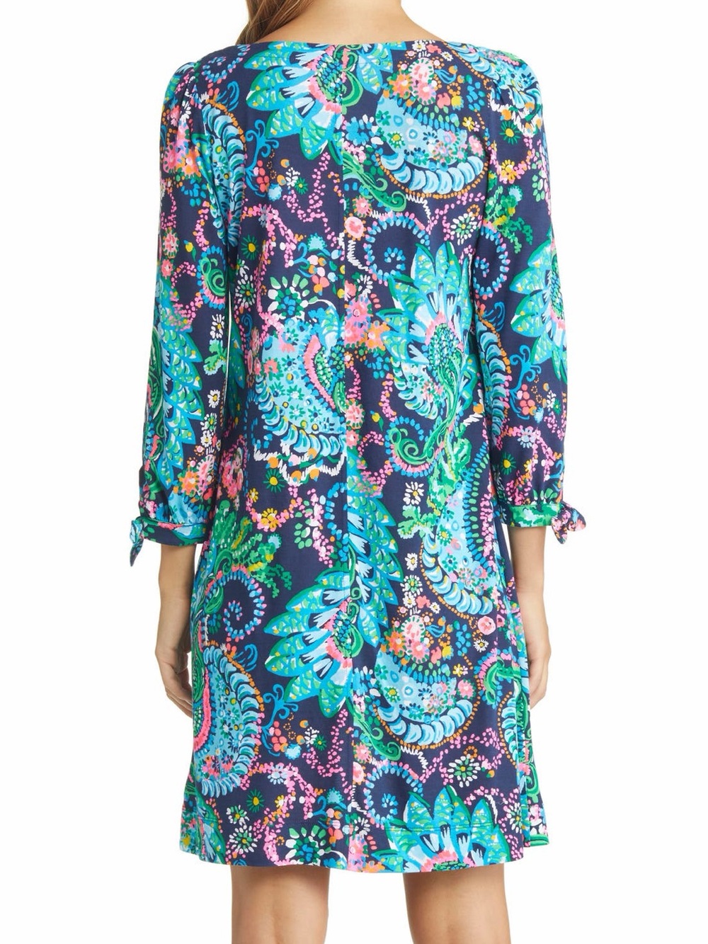 Lilly Pulitzer Cath Take Me to the Sea Print Cotton Shift Dress Large - Picture 2 of 9